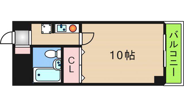 ラヴィリンス(ワンルーム/5階)の間取り写真