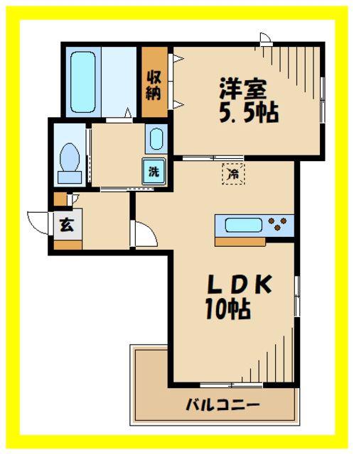 プログレス(1LDK/1階)の間取り写真