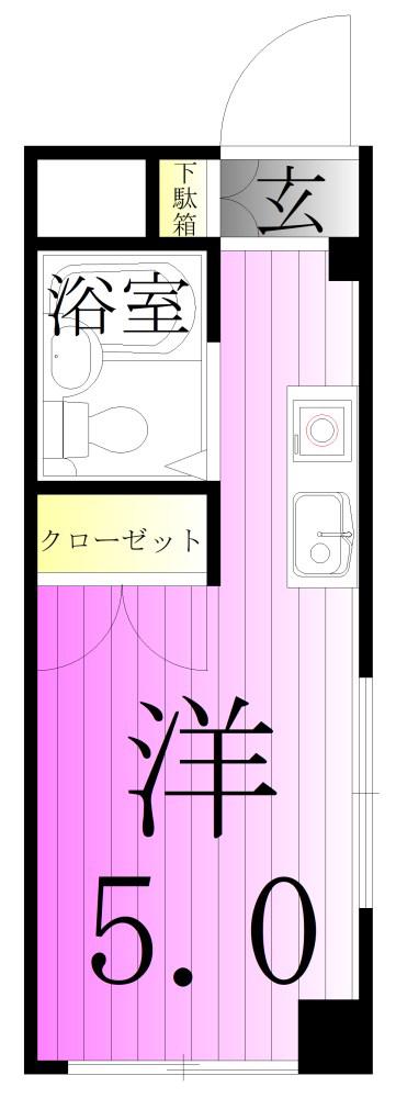 CASA DE CLARO(1K/2階)の間取り写真