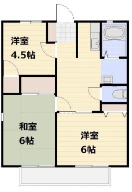 パナヒカリB(3DK/2階)の間取り写真