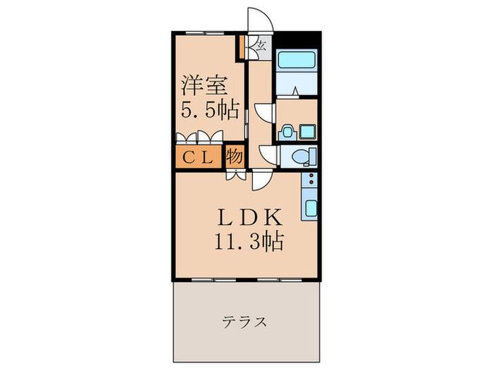 グレイス・ビィラII(1LDK/1階)の間取り写真