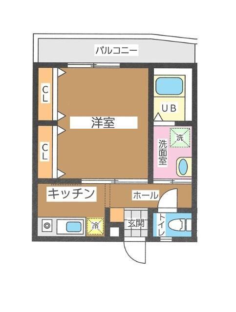 はぐくみ船橋(1K/3階)の間取り写真