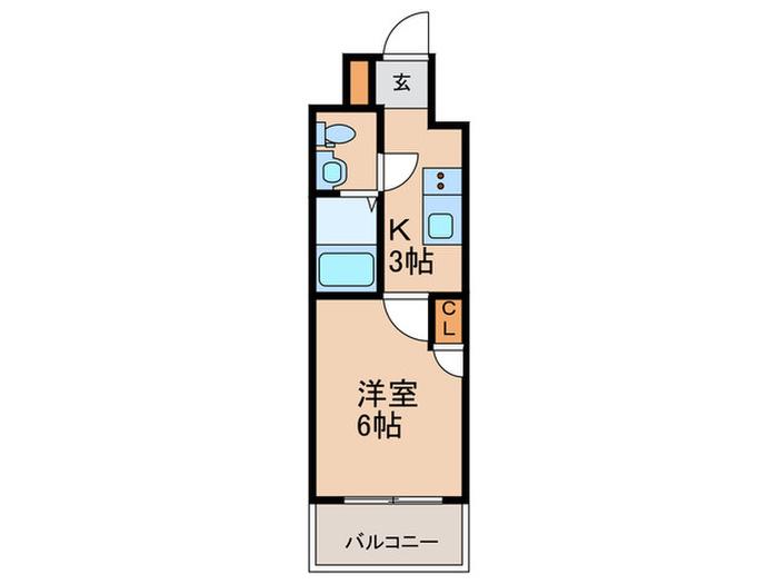 S-RESIDENCE照国ASCENT(1K/7階)の間取り写真