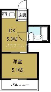 デイズハイツ三先(1DK/8階)の間取り写真