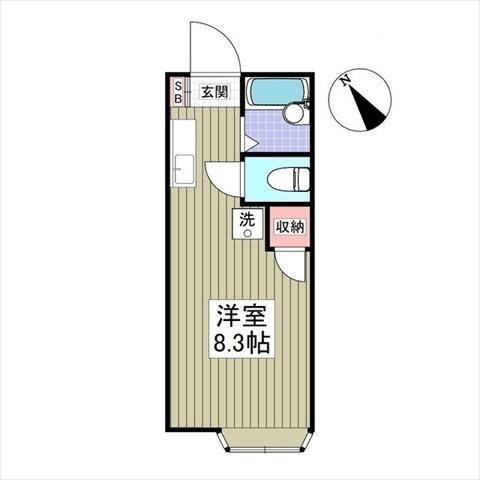 AIハイツ(ワンルーム/1階)の間取り写真