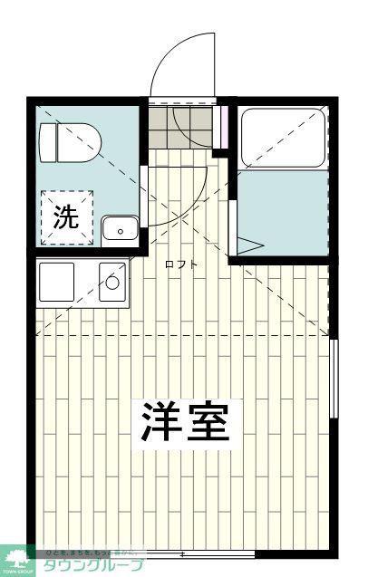 ネクサス逗子(ワンルーム/2階)の間取り写真