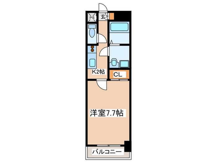 ESPACIO MACHIDA(1K/9階)の間取り写真