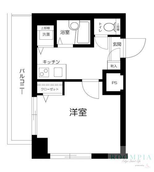 スカイコート東陽町イースト(1K/6階)の間取り写真