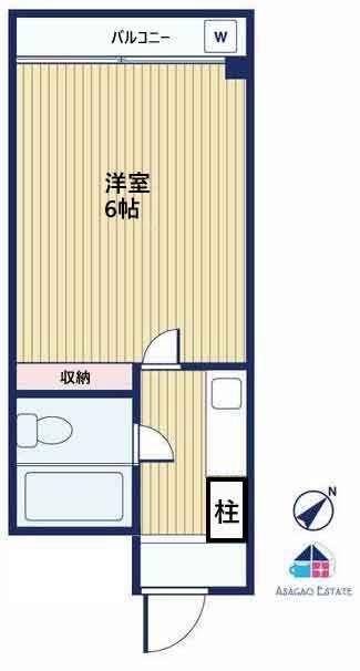 東武東上線 北池袋駅 徒歩11分 3階建 築35年(1K/2階)の間取り写真