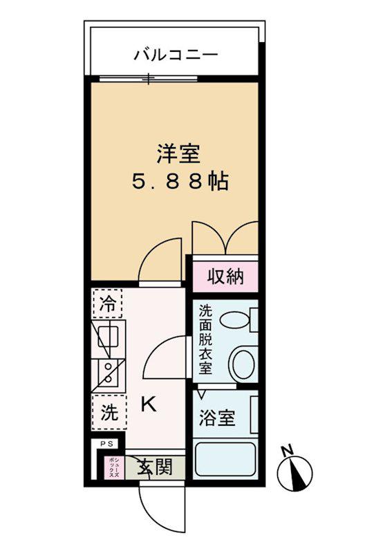 ザ・レジデンス北習志野(1K/3階)の間取り写真