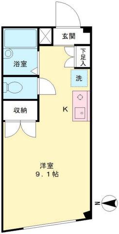セトール高幡(ワンルーム/3階)の間取り写真
