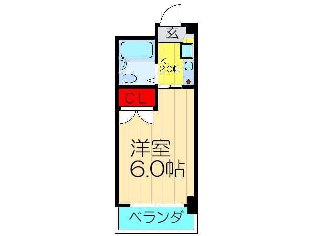 アーバンコート(1K/4階)の間取り写真
