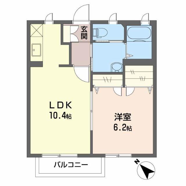 アービア遠藤弐番館(1LDK/1階)の間取り写真