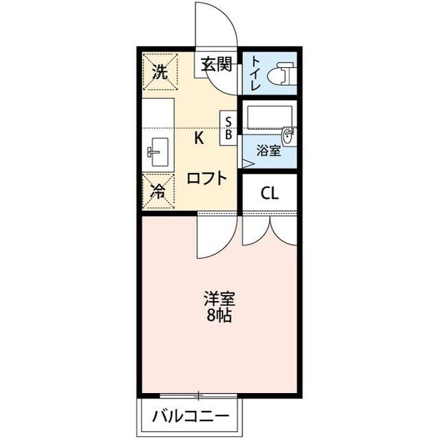 レスポワール長町(1K/2階)の間取り写真