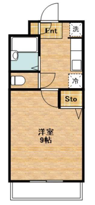 サンパール梅林(1K/3階)の間取り写真