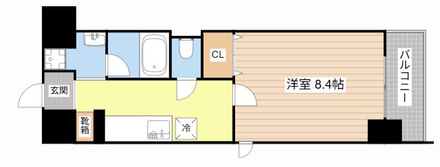 JUMEAUX HONNETETE(1K/6階)の間取り写真