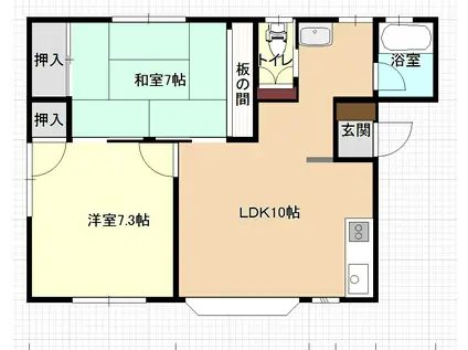 ハイムMM(2LDK/1階)の間取り写真