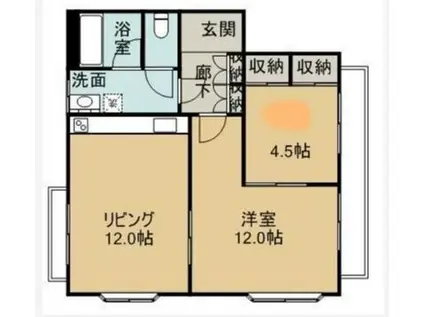 ハイツルミネ(2LDK/3階)の間取り写真