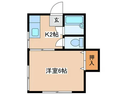 キクヤハイツ(1K/1階)の間取り写真