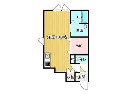 CROSS ROAD(ワンルーム/1階)の間取り写真