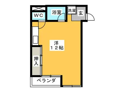 ハイツ辰新(ワンルーム/3階)の間取り写真