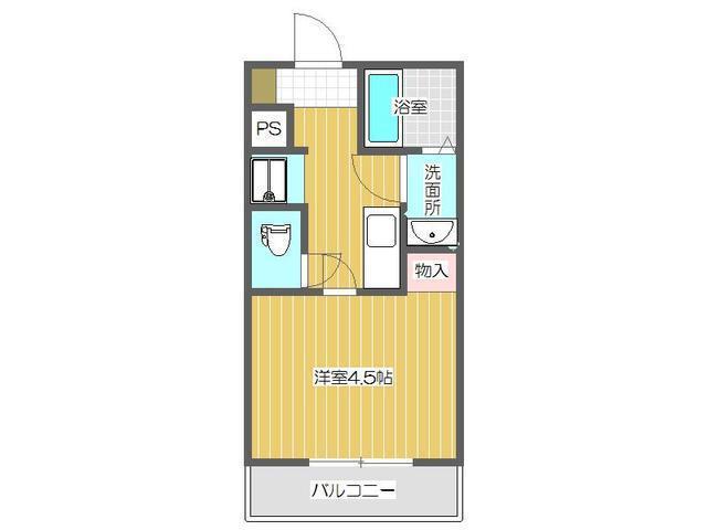 プリマベーラ延広(1K/2階)の間取り写真