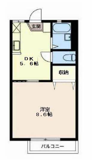 WELL CRIB TOKIWAGI(1DK/2階)の間取り写真