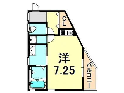 ERコート楠町Ⅱ(ワンルーム/3階)の間取り写真