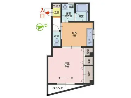 メゾンイースト(1DK/1階)の間取り写真