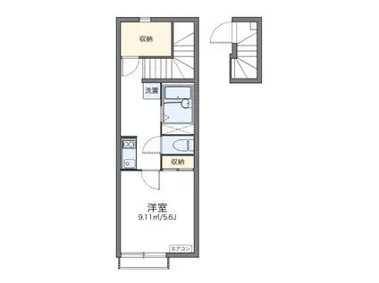 京王相模原線 京王多摩センター駅 徒歩14分 2階建 築16年(1K/1階)の間取り写真