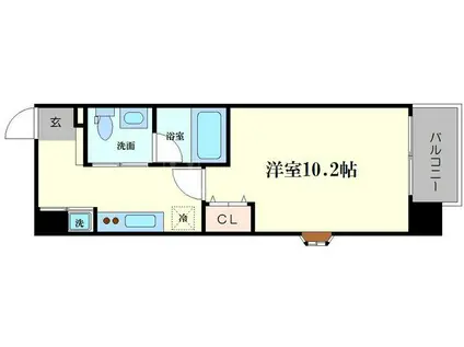 アーデン江戸堀(1K/7階)の間取り写真