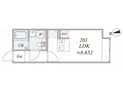 TRIAS IKEJIRI(1K/4階)の間取り写真