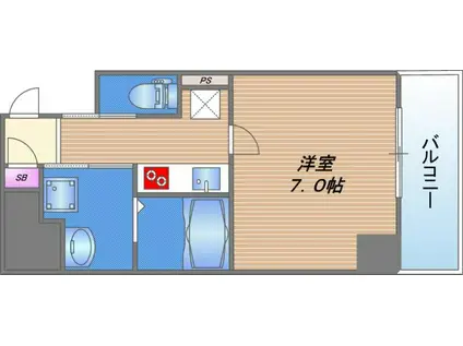 ARTIZA森ノ宮D.C(1K/9階)の間取り写真