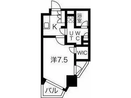 パティーナウィリア武蔵小杉(1K/6階)の間取り写真