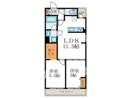 室町姉小路PROJECT(2LDK/4階)の間取り写真