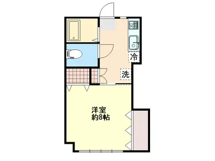 カキ・カーサライオンズ(1K/2階)の間取り写真