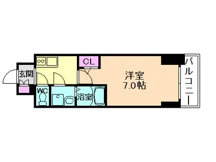 S-RESIDENCE福島ALOVITA(1K/11階)の間取り写真
