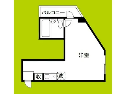 第2松山ハイツ(ワンルーム/2階)の間取り写真