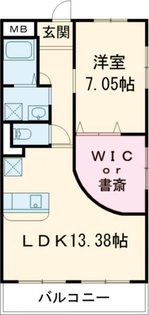 アルカディア(1SLDK/1階)の間取り写真