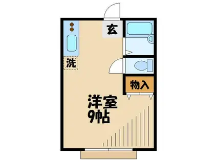 パークコート芦花(ワンルーム/1階)の間取り写真