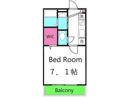 エルメゾンM(1K/1階)の間取り写真