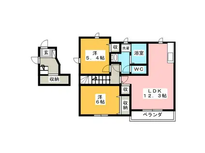 コンフォールY・T(2LDK/2階)の間取り写真