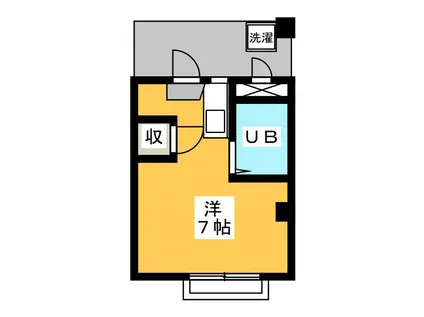 コーポスリービー(ワンルーム/4階)の間取り写真