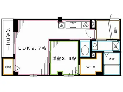 アザレアヒルズ(1LDK/3階)の間取り写真