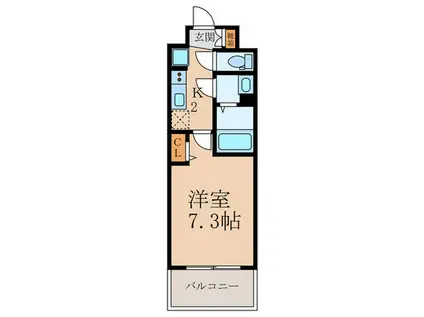 プレサンスTHE KYOTO流雅(1K/4階)の間取り写真