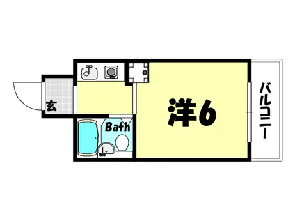 カサベラ花隈(1K/10階)の間取り写真