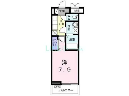 トワ レジデンス(1K/3階)の間取り写真