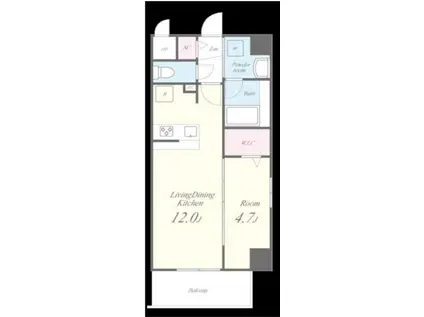 VIVACE三国ヶ丘(1LDK/8階)の間取り写真