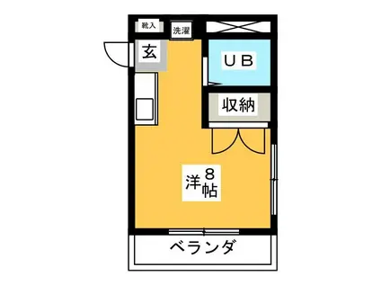 ラ・セール所沢(ワンルーム/1階)の間取り写真