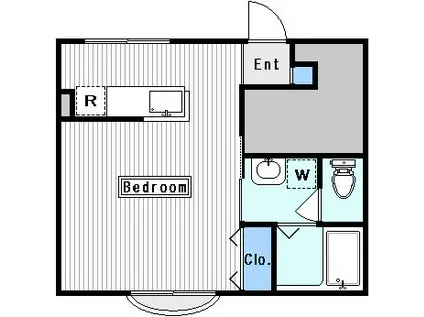 サンハイム(ワンルーム/1階)の間取り写真